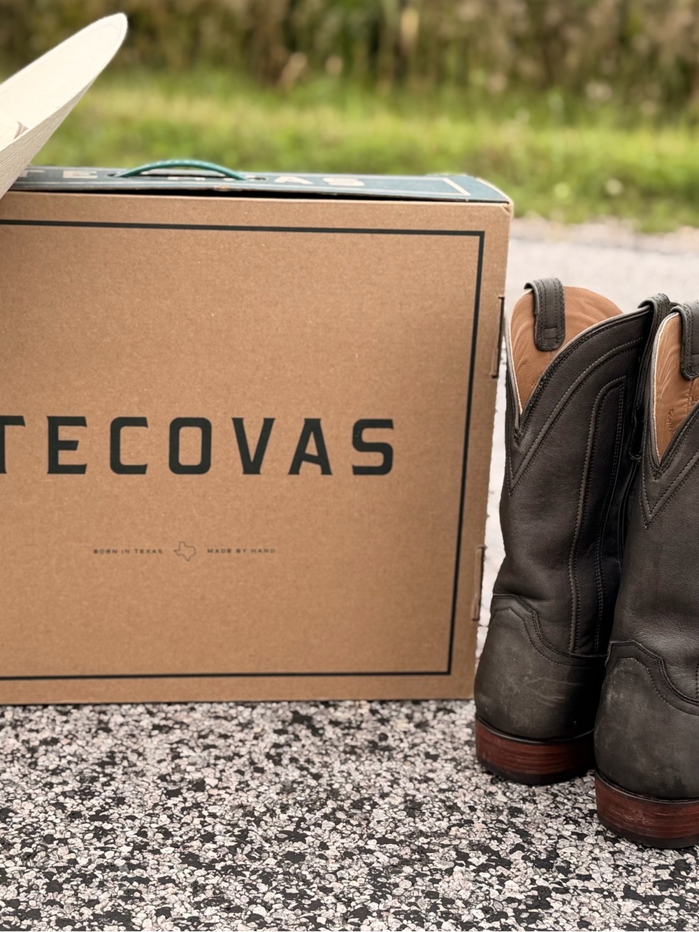 Tecovas- The Jacksons- Midnight Goat Black Leather Western Boots - Picture 5 of 7